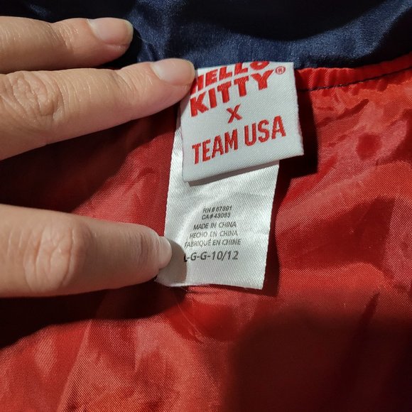 Sanrio Hello Kitty x Team USA Olympics Track Zip Up Girls Long Sleeves Jacket L - Picture 5 of 10